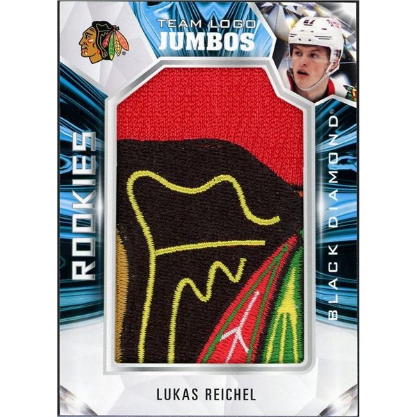 2022-23 Upper Deck Black Diamond Lukas Reichel Team Logo Jumbos