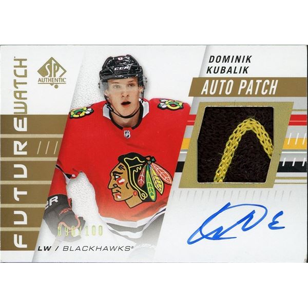 2019-20 SP Authentic Future Watch auto patch Dominik Kubalik #96/100