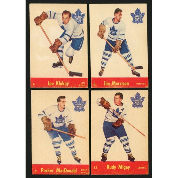 Lot of 12 x 1955-56 Parkhurst Hockey Cards (RC, HOF)