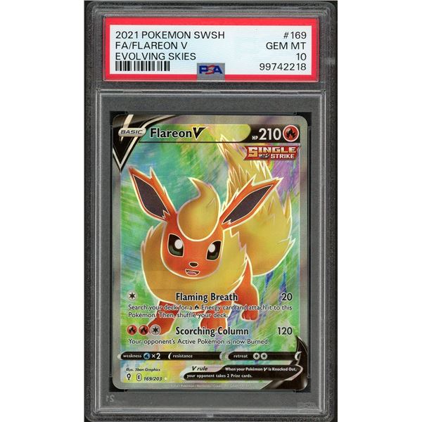 2021 Pokemon Flareon V Full Art - PSA 10
