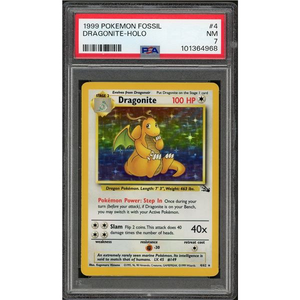 1999 Pokemon Dragonite Holo - PSA 7