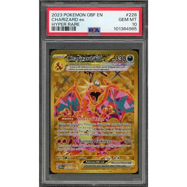 2023 Pokemon Charizard EX Hyper Rare - PSA 10