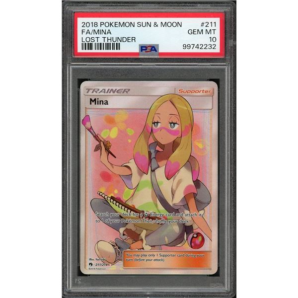 2018 Pokemon Mina Full Art Trainer - PSA 10