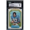 Image 1 : 1974 Topps #1 O.J. Simpson (CGC 5)