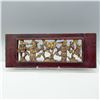Image 1 : Chinese Hand Carved Wooden Panel with Gilded Motifs