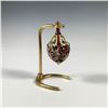 Image 1 : Quest Gold-Tone Enamel Leaf Filigree Dreidel with Stand