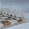Image 3 : Hand Carved Marble Chess Set, White and Beige