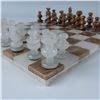 Image 6 : Hand Carved Marble Chess Set, White and Beige