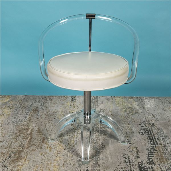 Charles Hollis Jones Original Barbra Streisand Lucite Stool