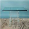Image 1 : Mid-Century Modern Hollywood Regency Stacked Lucite Table