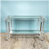 Image 1 : Mid Century Modern Two Tier Lucite Rolling Console