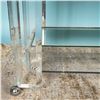 Image 7 : Mid Century Modern Two Tier Lucite Rolling Console