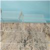 Image 5 : Set of 3 Mid-Century Modern Clear Lucite Nesting Tables