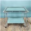 Image 2 : Mid Century Modern Two Tier Lucite Rolling Bar/Serving Cart