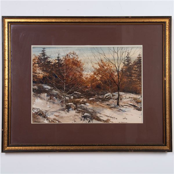 Dennis Frings, Original Watercolor & Ink on Board, Signed