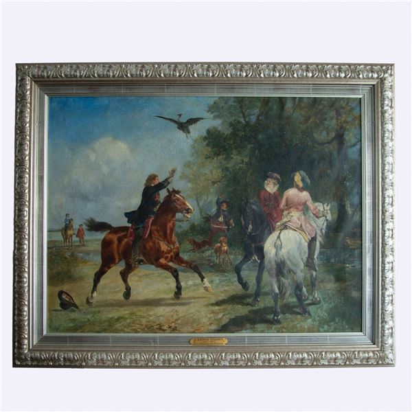 John Lewis-Brown, Antique Original Oil on Canvas, Signed