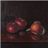 Image 2 : Original Trompe-L'oeil on Canvas, Apples Still Life, Signed