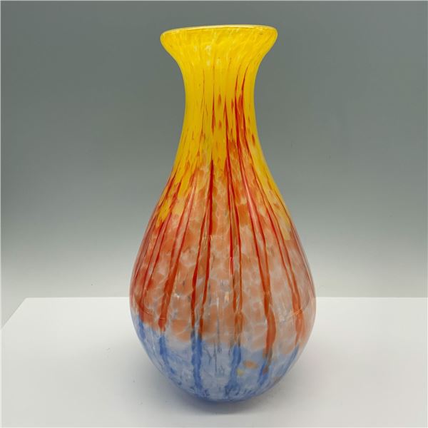 Layered Tree Toned Art Glass Vase