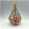 Image 2 : Art Glass Yellow and Red Confetti Trumpet Vase