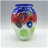 Image 1 : Layered Colorful Art Glass Vase