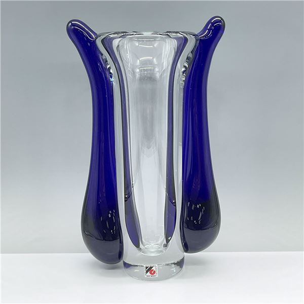 Svoboda Karlov Handblown Art Glass Vase, Signed