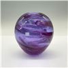 Image 1 : SVA Glass School of Visual Arts Purple Swirl Sphere Vase