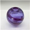 Image 2 : SVA Glass School of Visual Arts Purple Swirl Sphere Vase
