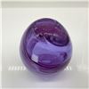 Image 4 : SVA Glass School of Visual Arts Purple Swirl Sphere Vase