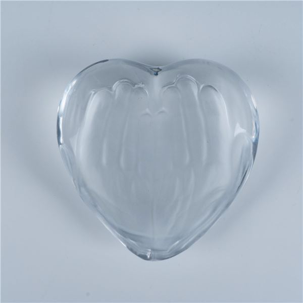 Daum by Tony Morgan Glass Paperweight, Heart In Hands