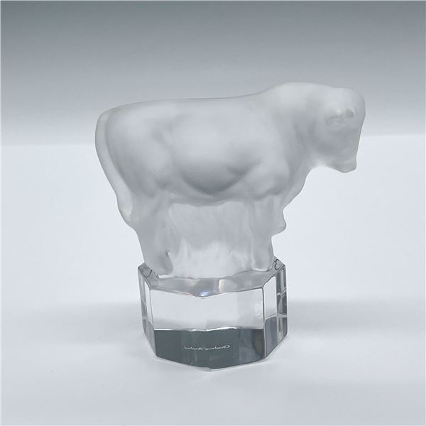 Vintage Goebel Glass Bull Paperweight