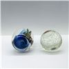 Image 3 : 2pc Art Glass Round Paperweights