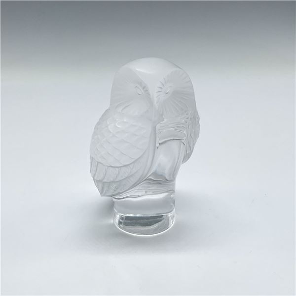Lalique Crystal Chouette Paperweight