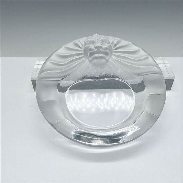 Lalique Crystal Tete de Lion Ashtray