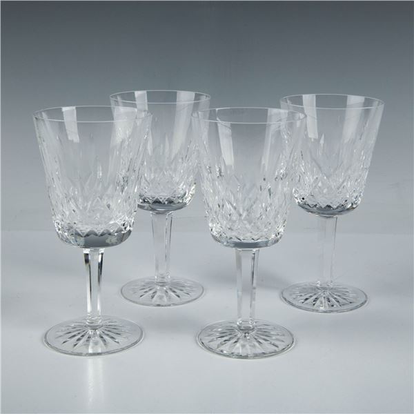 4pc Waterford Crystal Lismore Water Goblets