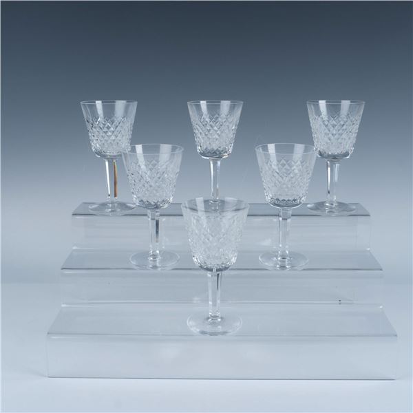 6pc Waterford Crystal Claret Wine, Alana