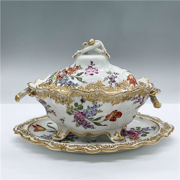 2pc Meissen Porcelain Lidded Tureen and Liner