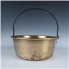 Image 2 : Vintage Brass Cauldron/Boiler Pot with Cast Iron Handle