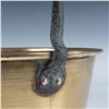 Image 3 : Vintage Brass Cauldron/Boiler Pot with Cast Iron Handle