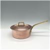 Image 1 : Copper Saucepan with Brass Handle and Lid