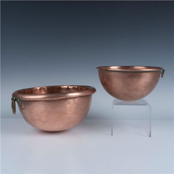 2pc Vintage Copper Bowls