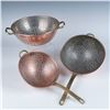Image 1 : 3pc Copper and Bronze Colanders