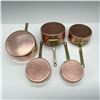 Image 3 : 5pc French Copper Hammered Saucepan + 4 Others