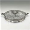Image 2 : Silverplate Relish Tray w/3 Sections and Lidded Sauce Dish
