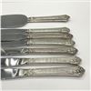 Image 3 : 7pc Onieda Sterling Silver Knives and Server, Damask Rose