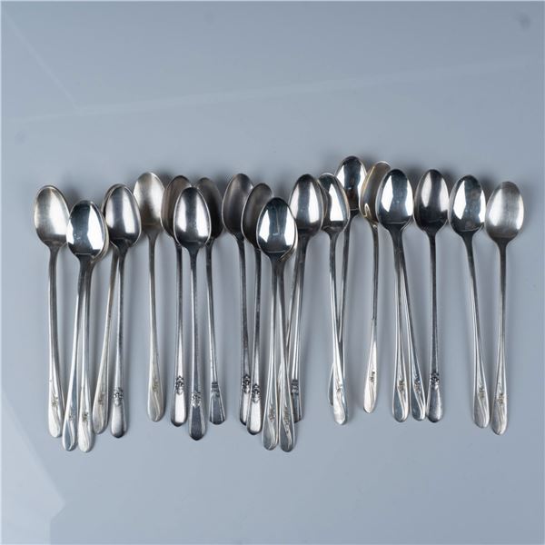24pc Silverplate Iced Tea Spoon Grouping, Various Makers