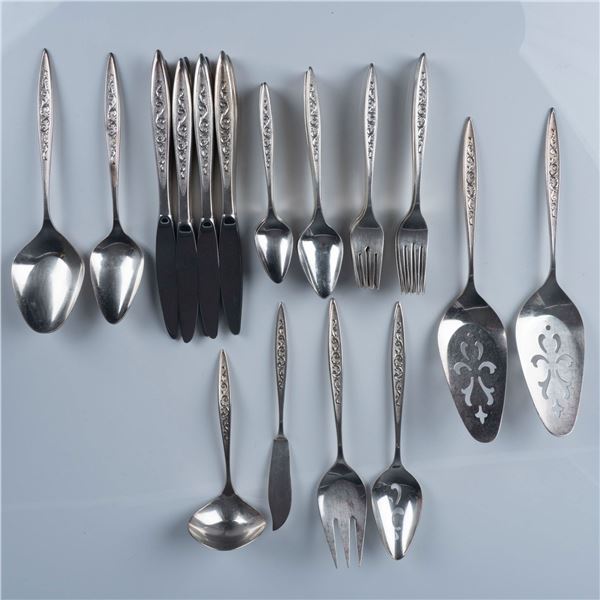47pc 1847 Rogers Bros International Silverware, Esperanto