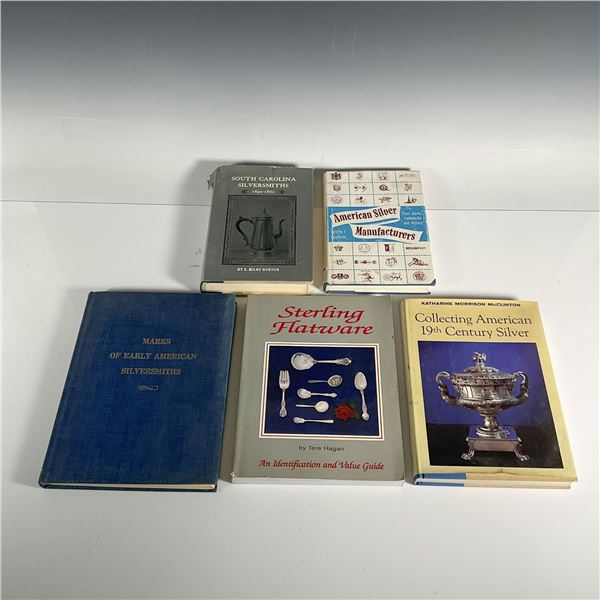 5pc Assorted Books on American Silver