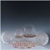 Image 1 : 19pc Depression Era Pink Glass Teacups, Saucers, and Plates