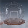 Image 3 : 19pc Depression Era Pink Glass Teacups, Saucers, and Plates