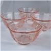 Image 5 : 19pc Depression Era Pink Glass Teacups, Saucers, and Plates